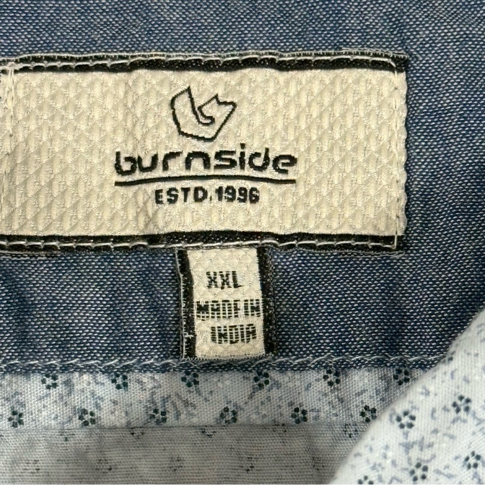 Burnside Light Blue Geometric Button Down Shirt - image 6